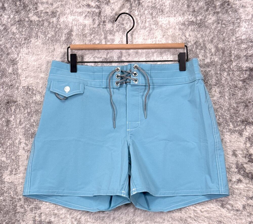 New Birdwell Beach Britches Board Shorts 8 Womens 5" Lace Up Front Swimwear